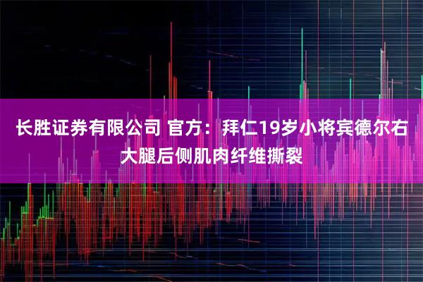 长胜证券有限公司 官方：拜仁19岁小将宾德尔右大腿后侧肌肉纤维撕裂
